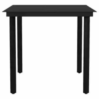3-delige Tuinset met kussens poly rattan glas grijs