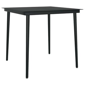 3-delige Tuinset poly rattan glas bruin