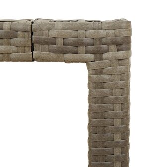 Tuintafel met acaciahouten blad 190x90x75 cm poly rattan grijs