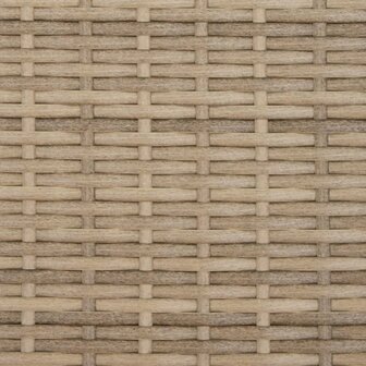 Ligbed met luifel en kussen poly rattan&nbsp;beige
