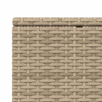Ligbed met zwevend kussen poly rattan beige
