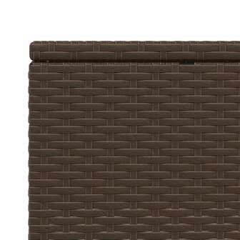 Ligbed met zwevend kussen poly rattan bruin