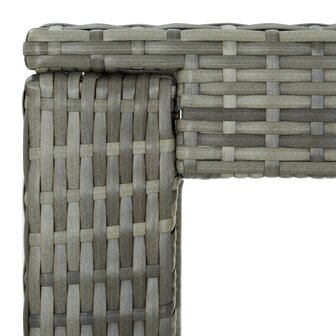 7-delige Tuinbarset met kussens poly rattan grijs