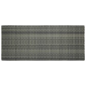 7-delige Tuinbarset met kussens poly rattan grijs