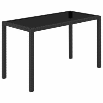 5-delige Tuinset met kussens poly rattan zwart