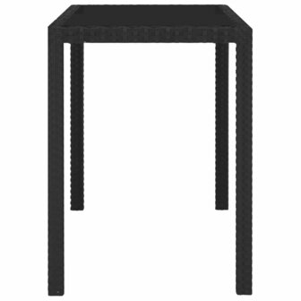 5-delige Tuinset met kussens poly rattan zwart