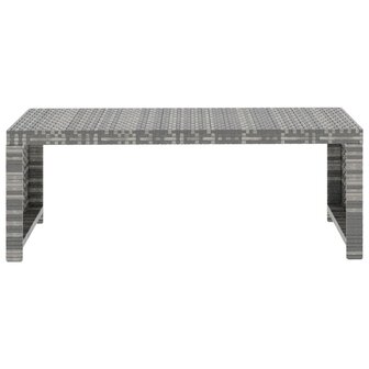 5-delige Loungeset met kussens poly rattan grijs