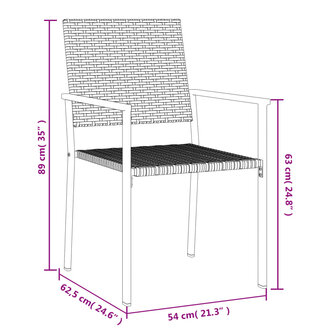 5-delige Tuinset poly rattan en staal