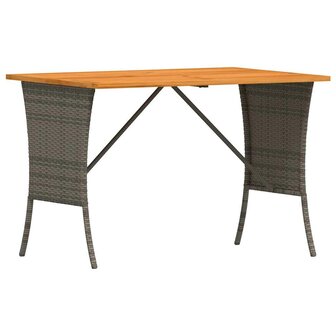 4-delige Tuinset met kussens poly rattan grijs