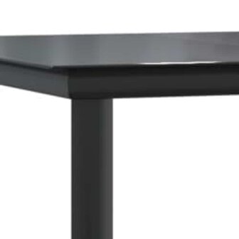 5-delige Tuinset poly rattan glas zwart