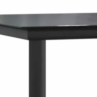 5-delige Tuinset poly rattan glas bruin