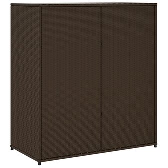 Tuinkast 105x55x113 cm poly rattan bruin