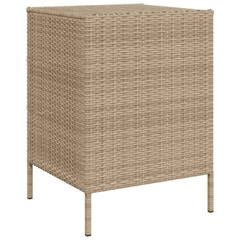 Tuinkast 55x59x80 cm poly rattan beige