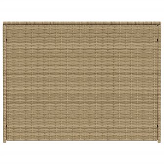 Tuinbox met wielen 984 L poly rattan gemengd beige