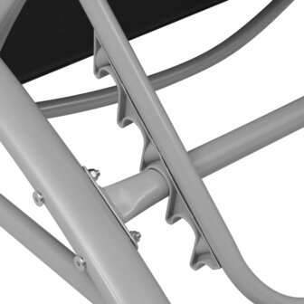 Ligbedden met parasol aluminium zwart