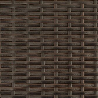 Tuinbank 2-zits met parasol en voetenbanken poly rattan bruin