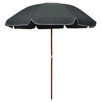 Parasol met stalen paal 240 cm antracietkleurig