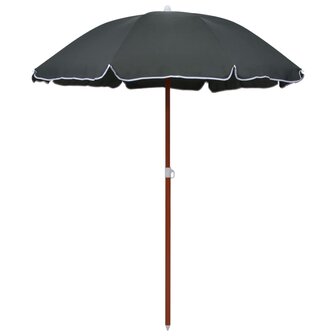 Parasol met stalen paal 180 cm antracietkleurig