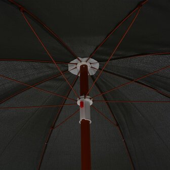 Parasol met stalen paal 180 cm antracietkleurig