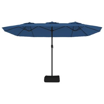 Parasol dubbel dak 449x245 cm azuurblauw