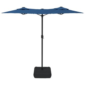 Parasol dubbel dak 316x240 cm azuurblauw