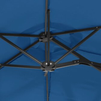 Parasol dubbel dak 316x240 cm azuurblauw