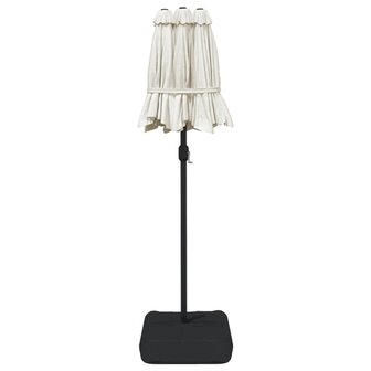 Parasol dubbel dak 316x240 cm zandwit