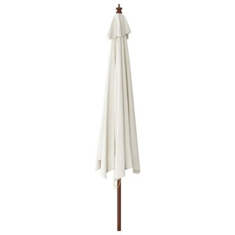 Parasol met houten paal 400x273 cm zandkleurig
