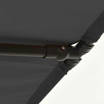 Parasol met aluminium paal 2x1,5 m antracietkleurig