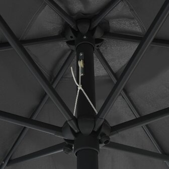Parasol met aluminium paal 270x246 cm antracietkleurig