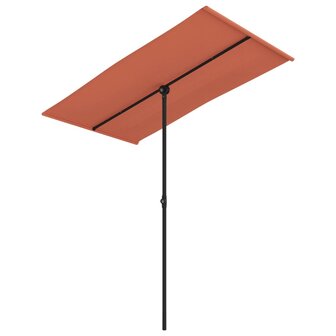 Parasol met aluminium paal 180x110 cm terracottakleurig