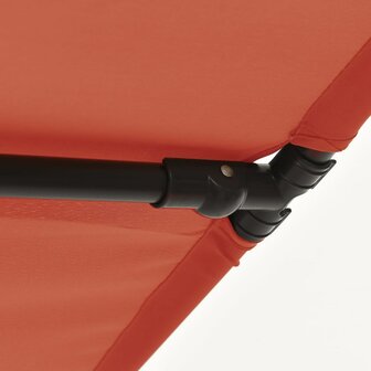 Parasol met aluminium paal 180x110 cm terracottakleurig