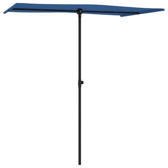 Parasol met aluminium paal 180x110 cm azuurblauw
