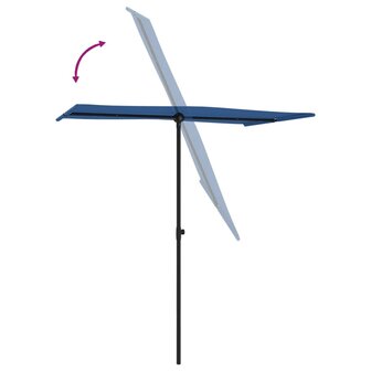 Parasol met aluminium paal 180x110 cm azuurblauw