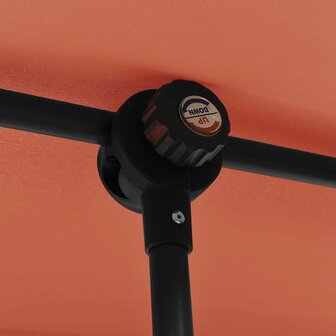 Parasol met aluminium paal 2x1,5 m terracottakleurig