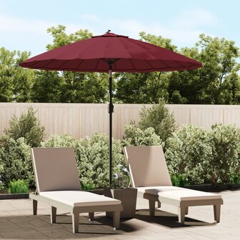 Parasol met aluminium paal 270 cm bordeauxrood