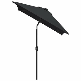 Parasol met metalen paal 300x200 cm zwart