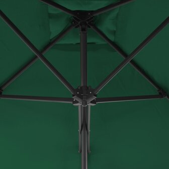 Parasol met stalen paal 300 cm groen
