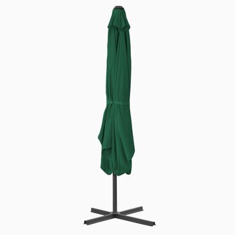 Parasol met stalen paal 250x250 cm groen