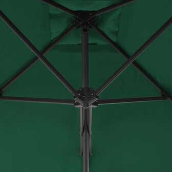 Parasol met stalen paal 250x250 cm groen