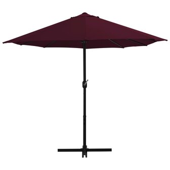Parasol met aluminium paal 460x270 cm bordeauxrood