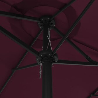 Parasol met aluminium paal 460x270 cm bordeauxrood