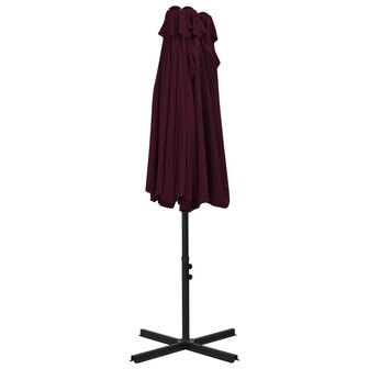 Parasol met aluminium paal 460x270 cm bordeauxrood