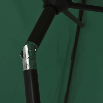 Parasol met stalen paal 3 m groen