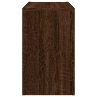 3-delige Tafeltjesset bewerkt hout bruin eikenkleur