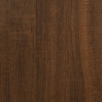3-delige Tafeltjesset bewerkt hout bruin eikenkleur