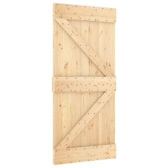 Schuifdeur met beslag 95x210 cm massief grenenhout