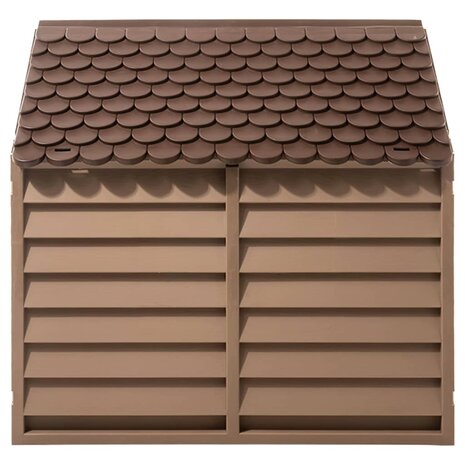 Hondenhok 86x84x82 cm polypropeen bruin