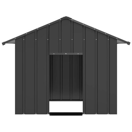 Hondenhok met dak 131x101x102 cm gegalvaniseerd staal