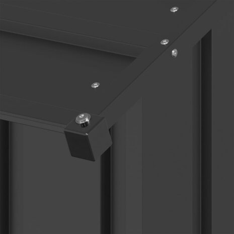 Hondenhok met dak 131x101x102 cm gegalvaniseerd staal